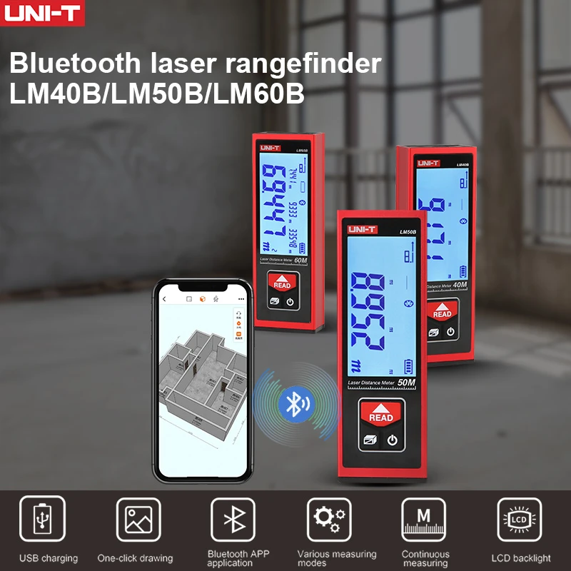 UNI T Bluetooth Laser Rangefinder Digital Distance Meter Electronic