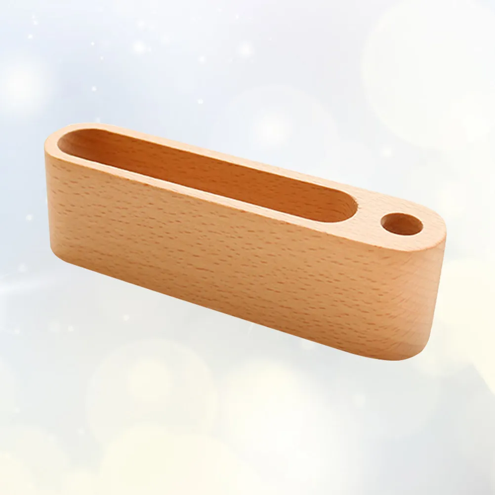 1Pcs 나무 데스크탑 카드 홀더 창조적 인 디자인 플랫베이스 펜 주최자 결혼식 파티 비즈니스 회의 홈 오피스 디스플레이