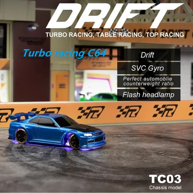 TURBO RACING C64 1/76 Full Scale Mini Remote Control Drift RC Car w/ Gyro