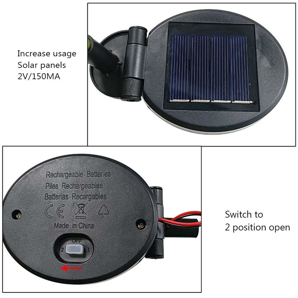 정원 조경 LED 마당 램프, 정원 베란다 마당용, 최대 10 시간 지속, 600MAH