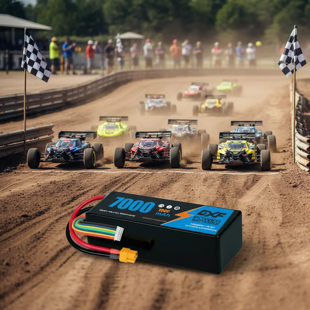DXF 6S LiPo Battery 22.2V 7000mAh 100C – High-Power Rechargeable Battery with XT90 Plug for RC Car, Racing Buggy, Truggy & Truck Models 6