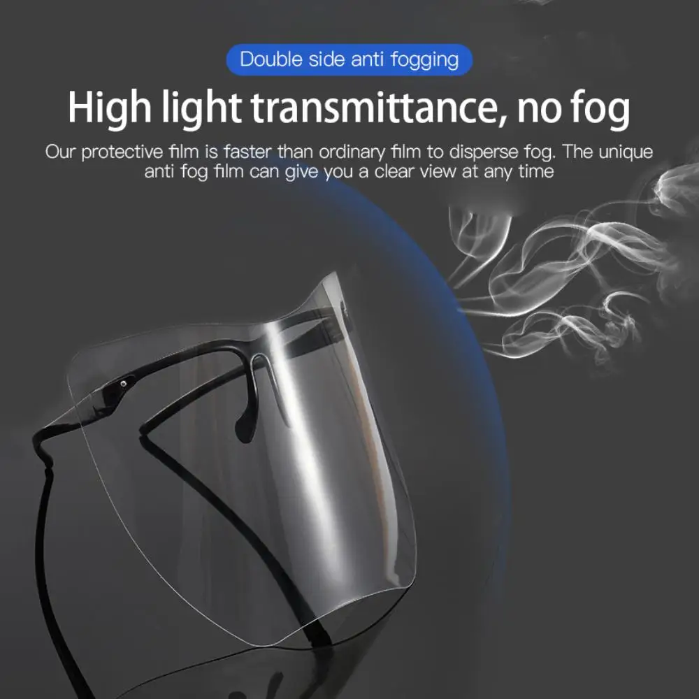 Transparent Full Face Shield Mask Head Protective Cover Eye Safety Glasses Kitchen Tools Screen Visors Dust WindProof Anti-Fog work protection mask