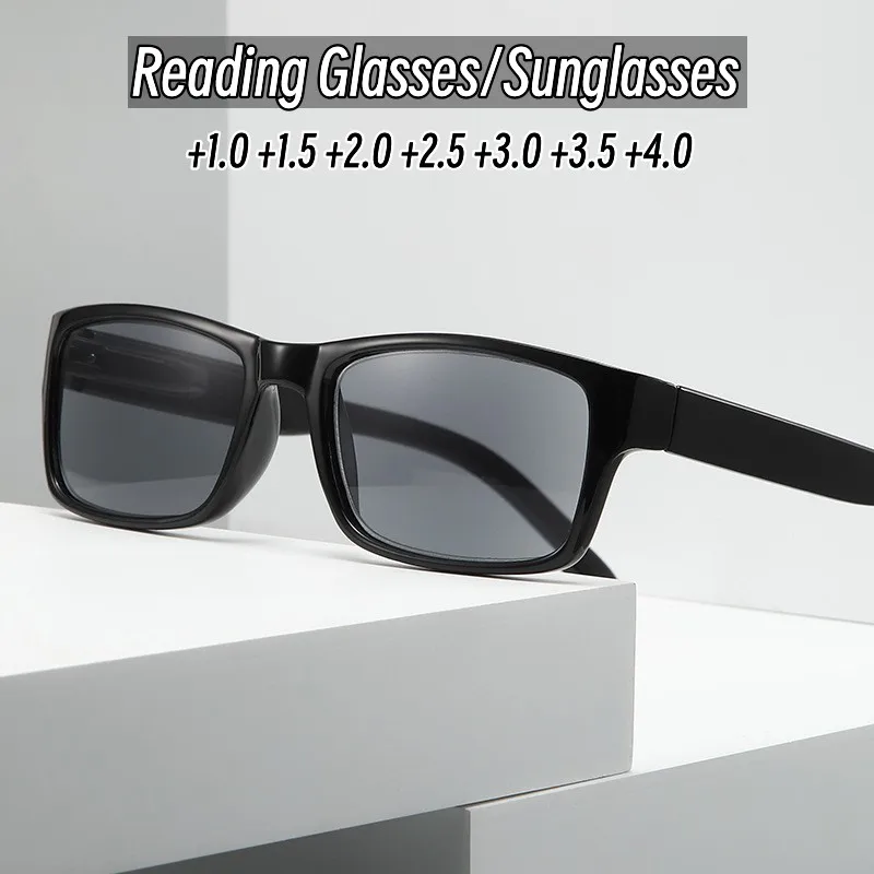 

Women's Trendy Far Sighted Eyeglasses Luxury Reading Glasses for Men Unisex Square Transparent Presbyopia Eyewear with Diopters