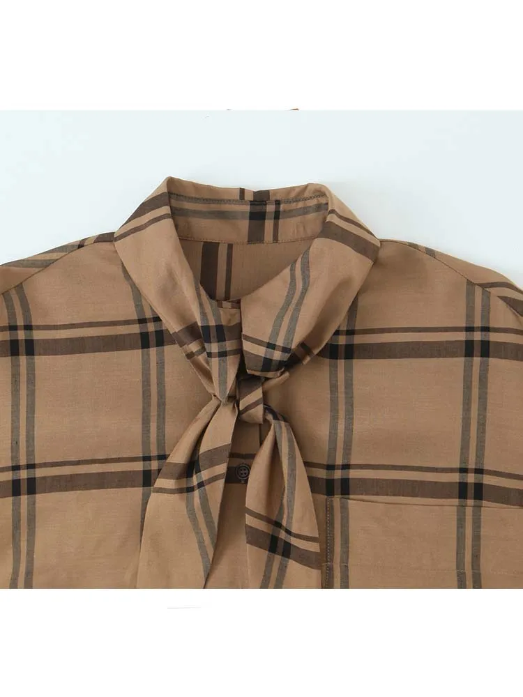 Chic Fashion Simple Style Shirts for Women 2025 New Fashion Long Sleeve Women's Casual Loose Plaid  Shirt And Blouse Woman