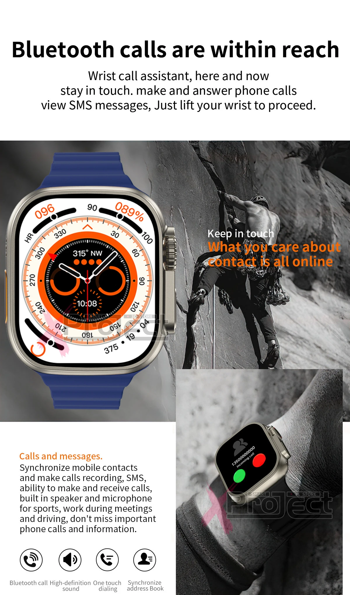 Relógio Inteligente Smartwatch Ultra 49mm Maçã serie 8 RE - Proinfo