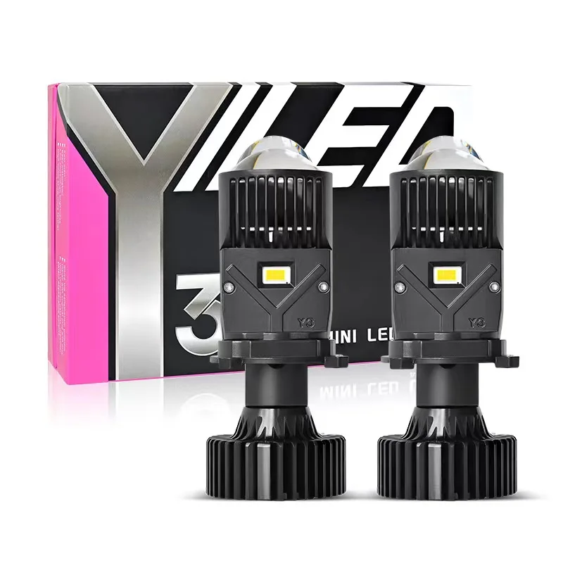 

Y3 h4 led headlight canbus mini auto projector kit new lens 12v 6000k 120W High Low Beam super bright car bulbs