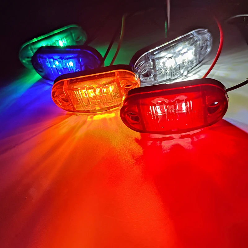 LED side marker lights 12V 24V front rear indicator lamp for Scania trailer BUS Van Caravan 20/10PCS