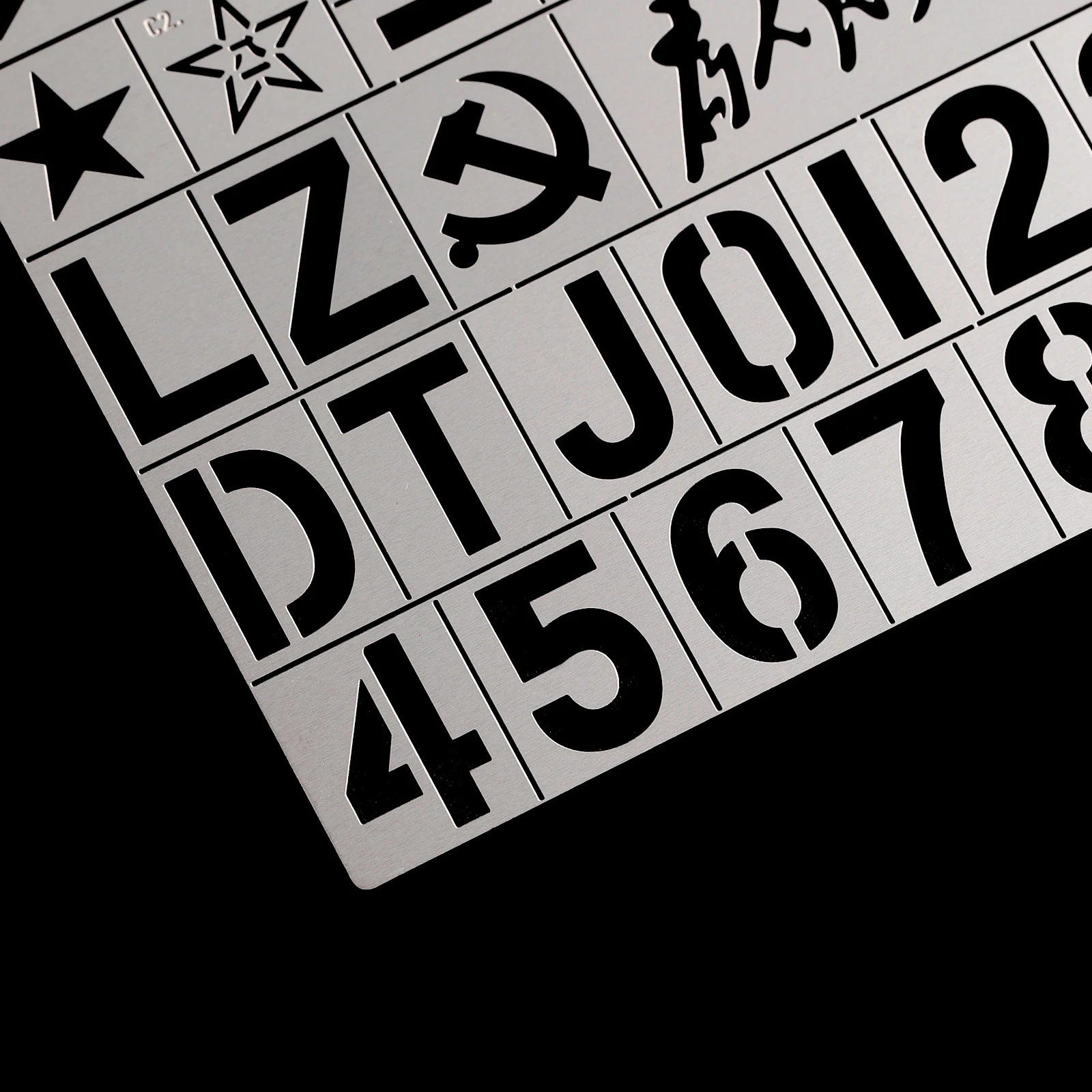 1/16 Military Tank Vehicle Model Chinese Army Symbol Leakage Spray Plate Stencils Template