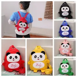 Anti-lost Panda Children Backpack Cartoon Adjustable Kindergarten Backpack Mini Double Shoulder Children School Bag School