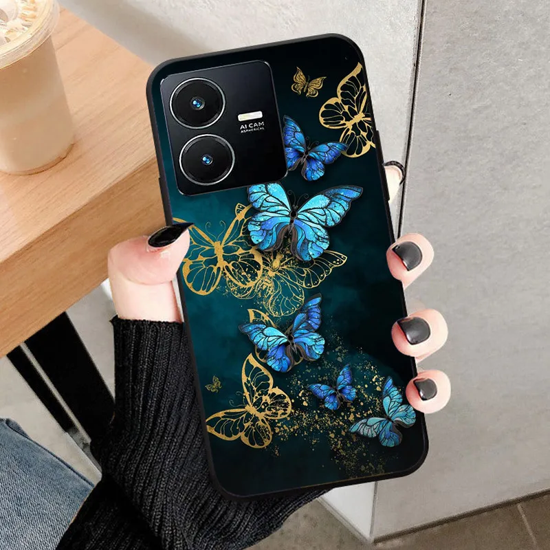 Wolf Cat Soft Silicone Shockproof Phone Cover, Black Bumper.