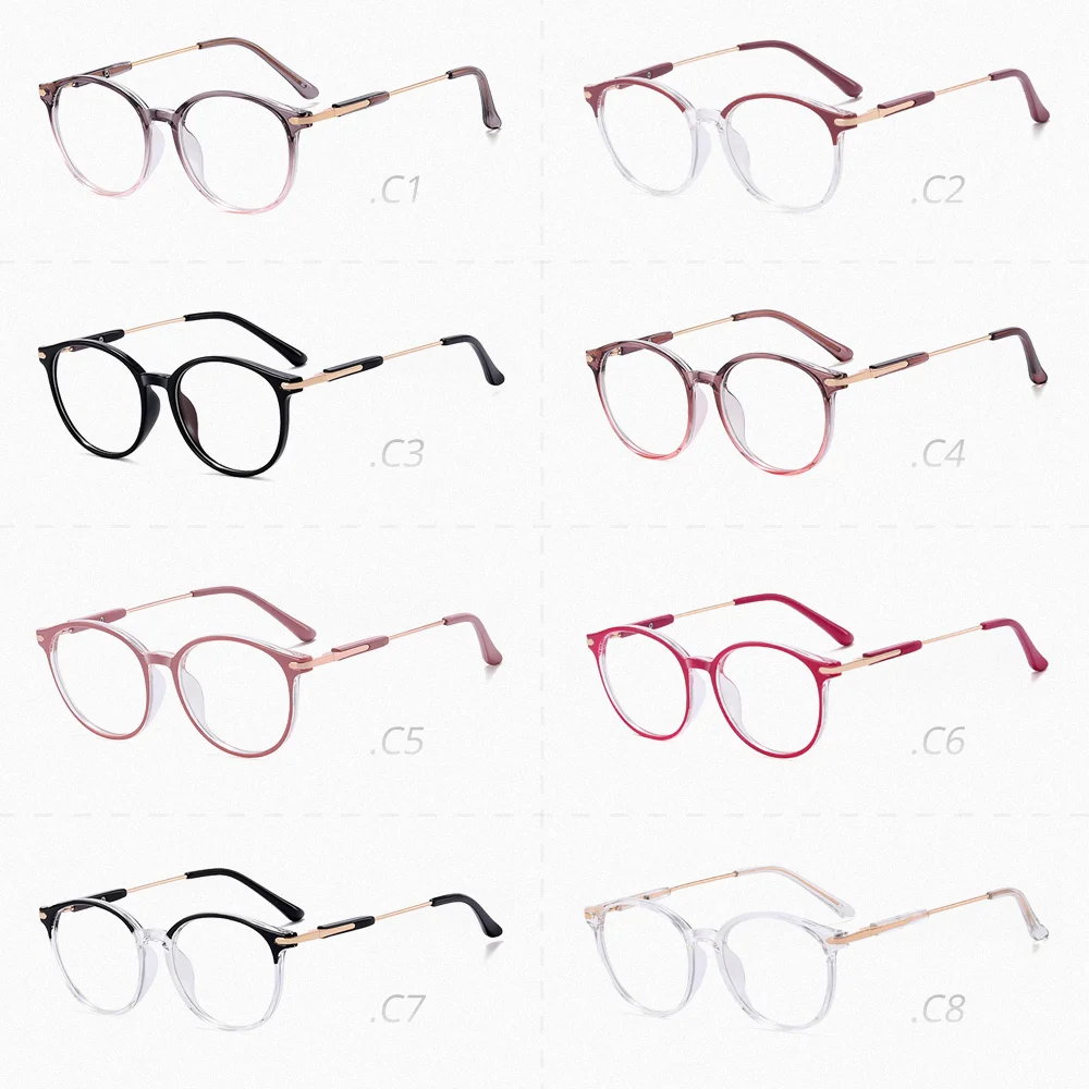 Ralferty Clear Glasses for Kids Girls TR90 Round Transparent Eyeglass Frame Children Optical Prescription Myopia Frame Anti Blue 4