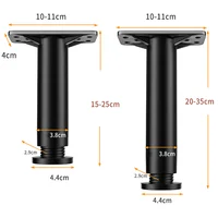 1PCS Black Telescopic Adjustable Bed Beam Support Foot Reinforced Plastic Furniture Leg Sofa Leg Bed Bottom Load Bearing Bracket 6