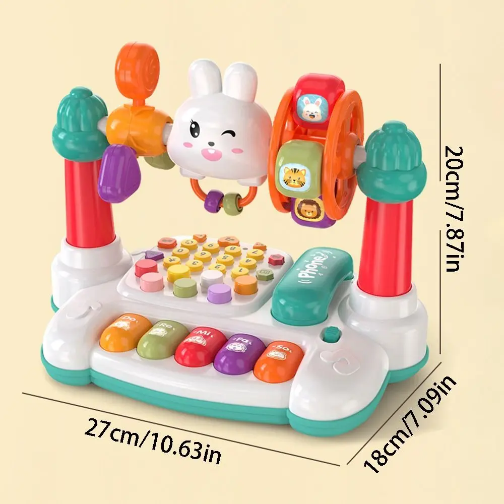 16 in 1 Rotating Music Piano Keyboard Interactive Creative Multifunctional Story Machine Music Instrument Funny Baby Music Piano