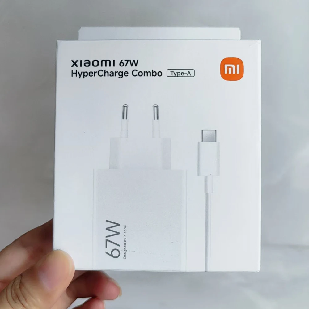 67W Turbo Fast Charging EU Charger Kit with 1M 6A Type-C Cable