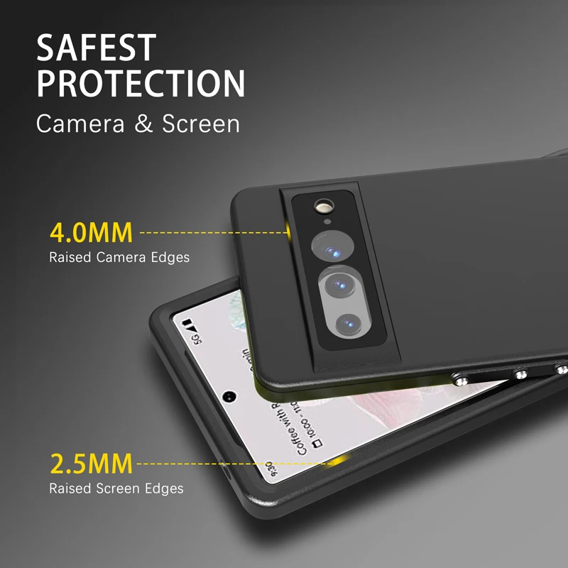 3m Waterproof Case For Google Pixel 7 Full Body Protection Dustproof Anti-Fall Hard PC Cover For Google Pixel 7 Pro Black Case