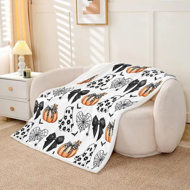 Halloween Cartoon Plush Blanket 4
