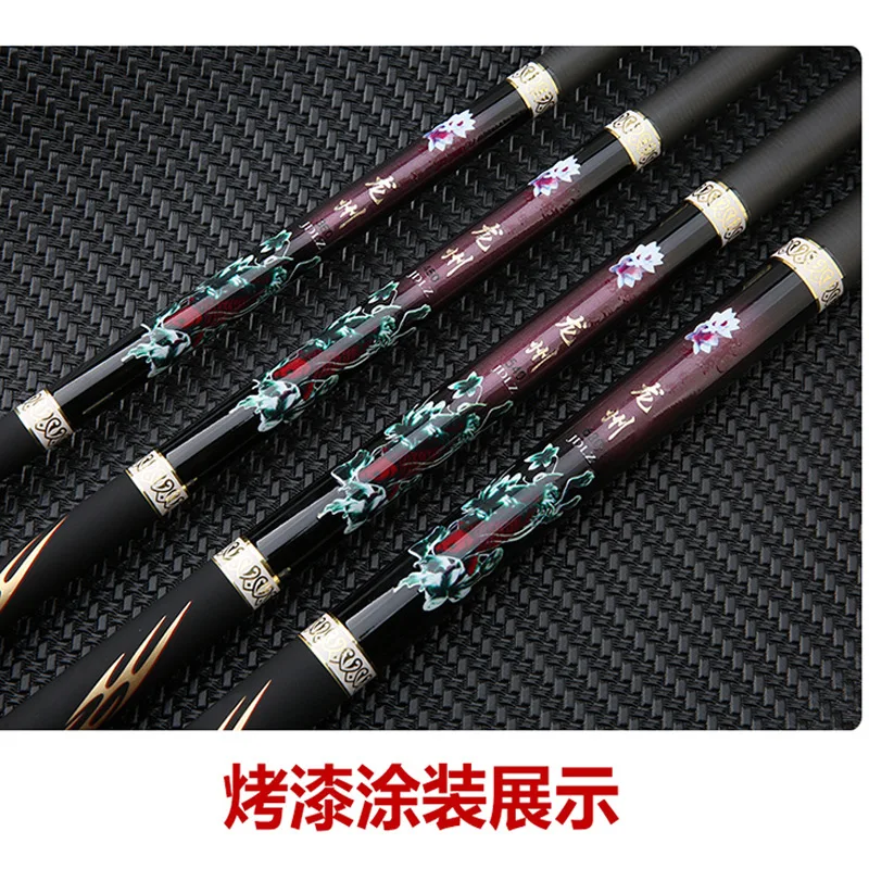 초경량 및 초경질 고탄소 소재 텔레스코픽 낚싯대, 다양한 장소용 강력한 핸드 로드, 2.7m-10m, 신제품