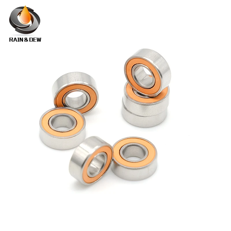 Hybrid Ceramic Bearing 1Pcs SMR105 2RS CB ABEC-7 LD Stainless Steel Hybrid Ceramic Bearing 5x10x4 mm Without Grease Fast Turning