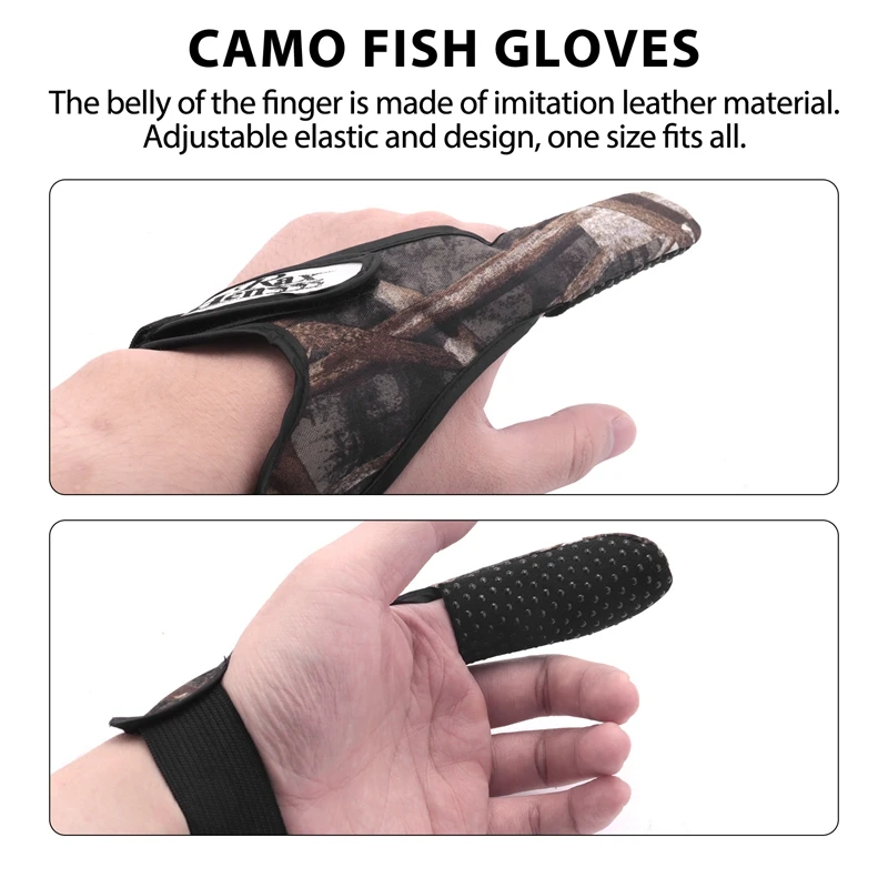 Fishing Gloves Casting Glove Finger Stall Protector Sea Fly Carp Fishing Camouflage