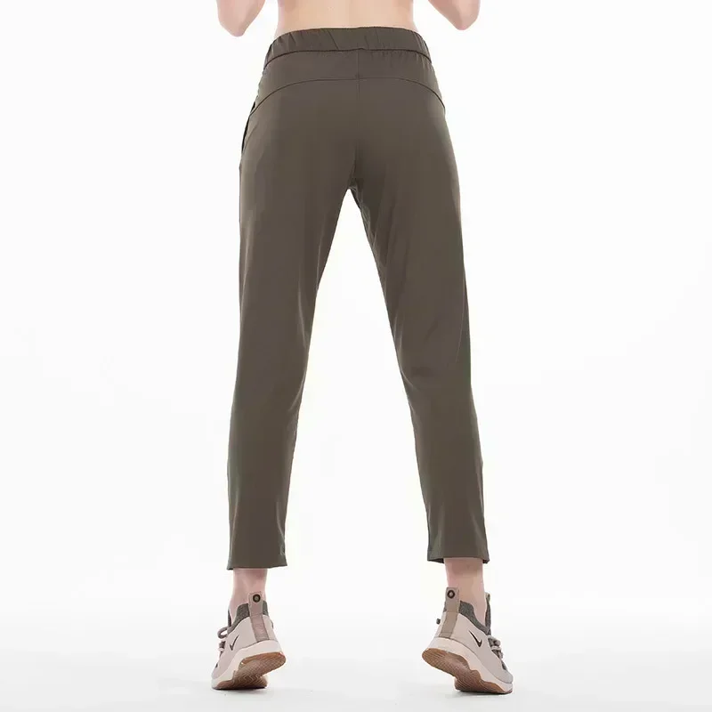 Lemon Women On The Fly Yoga Sport Pants Workout Running Leggings 4 Way Stretch Fabric with Side Pockets Outdoor Gym Trousers