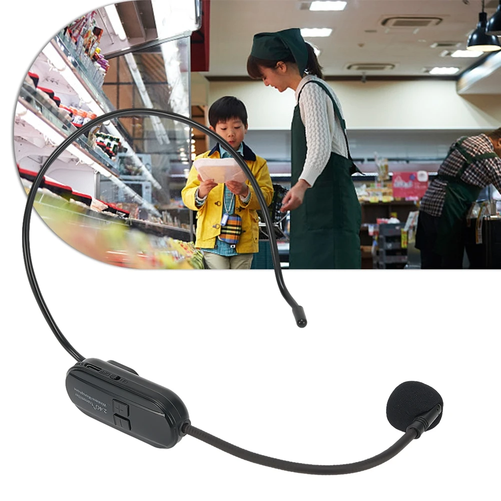 

Wireless Microphone Headset System Clear Sound Long Transmission Distance Rechargeable Batteries Music Instruments Accessories