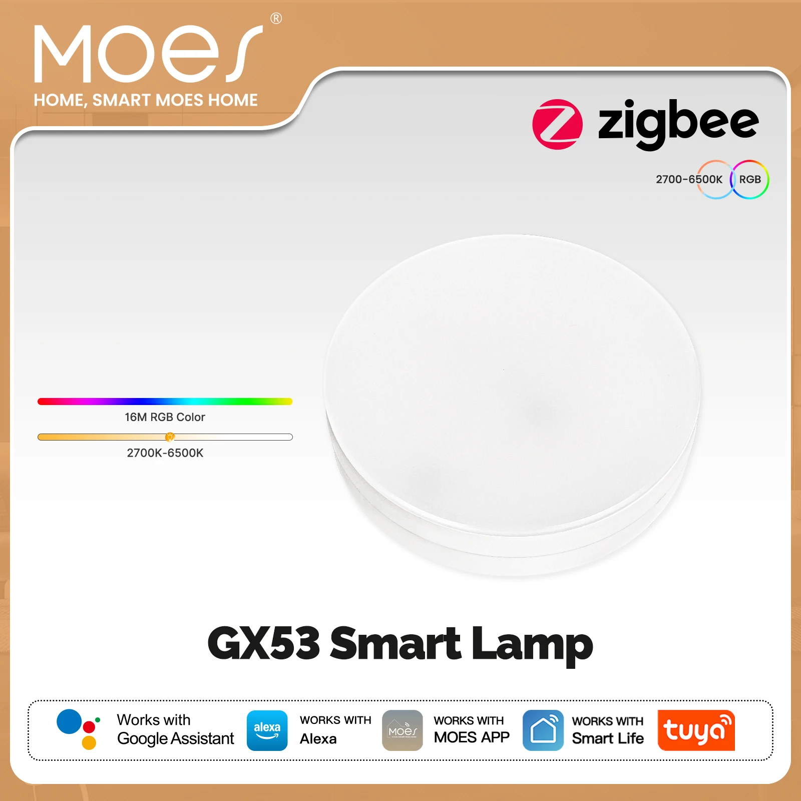 لمبة LED ذكية ZigBee RGB 6W تعمل مع أليكسا وجوجل ه...