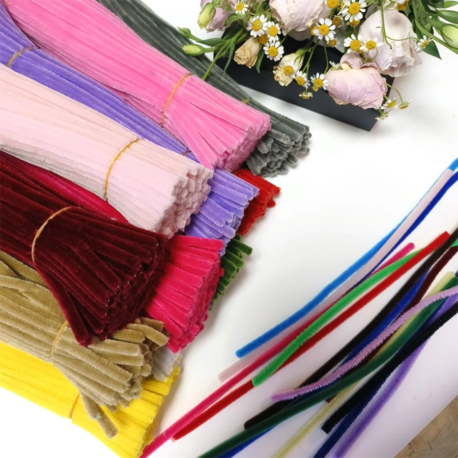 120/240/480pcs 파이프 클리너 트위스트 스틱 수공예품 DIY 미술 용품 ??축제 파티 생일 선물 실내 장식 XJM