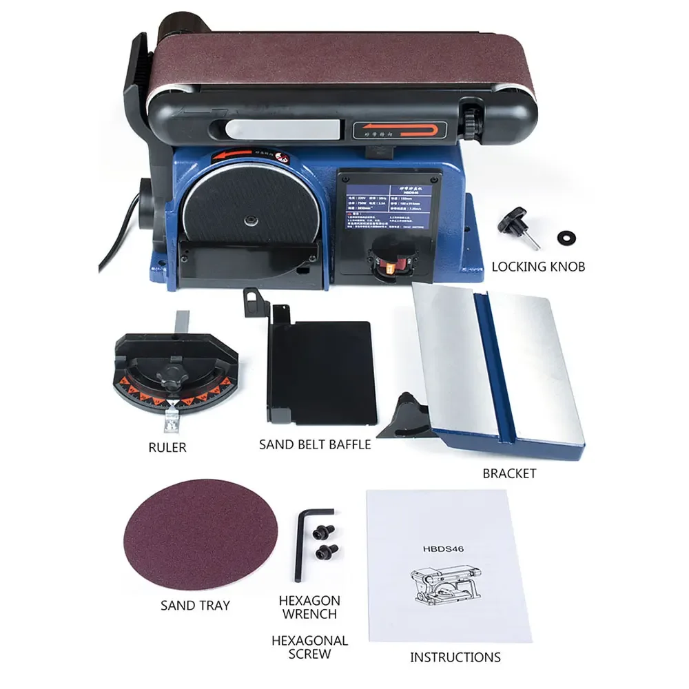 

550W Multifunctional Belt Sander Disc Sand small Sanding machine woodworking aluminum alloy grinding and polishing machine