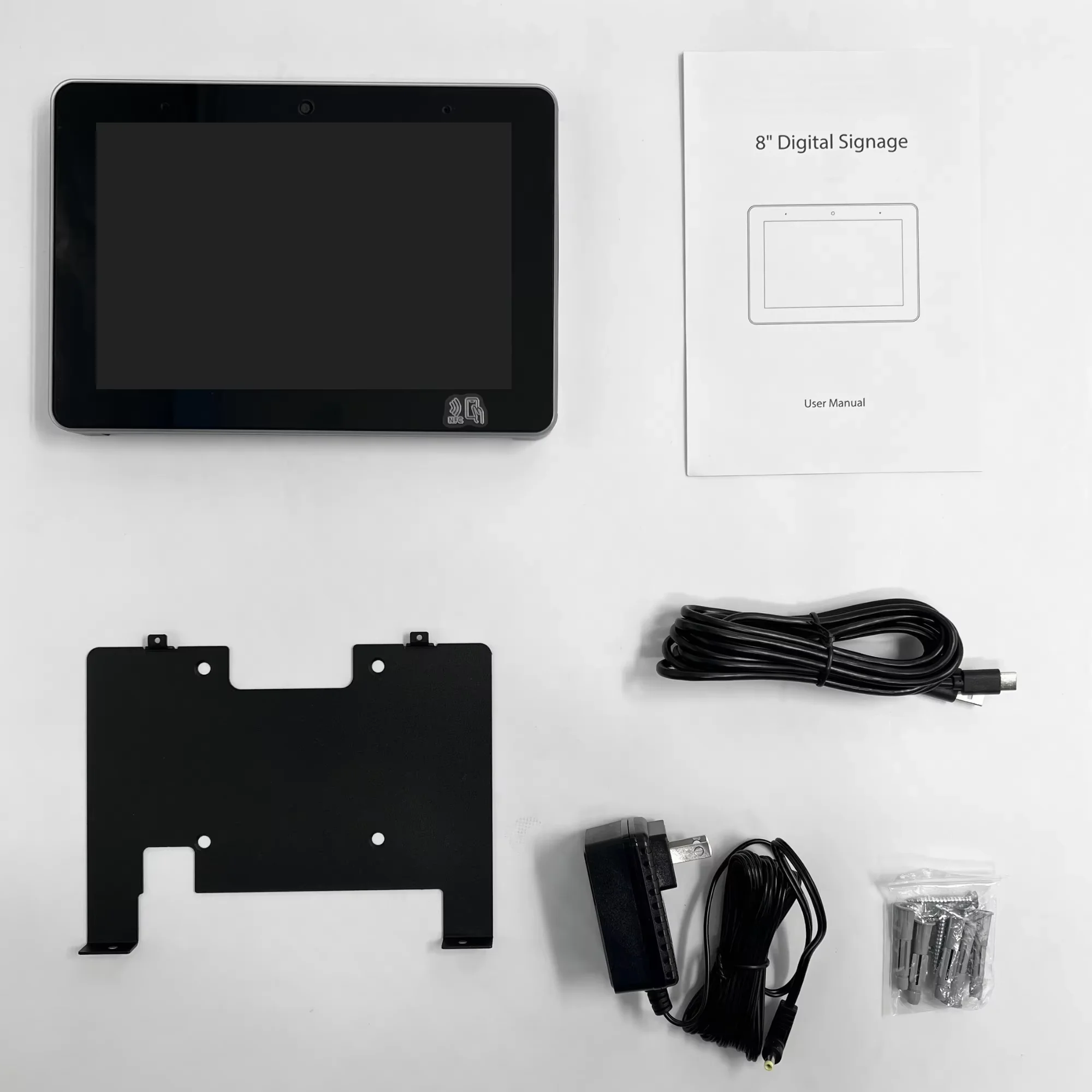 Wall Mounted 8 Inch Android POE Tablet Smart Home Control Panel Room Booking Mee
