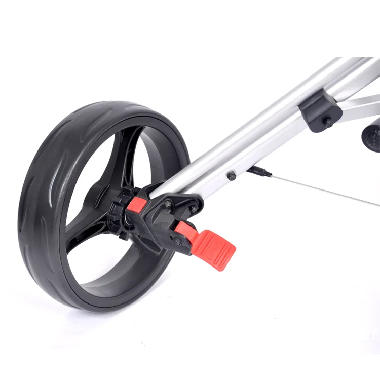 Light-weight Iron Material Frame 3 Wheels Push Pull Golf Trolley