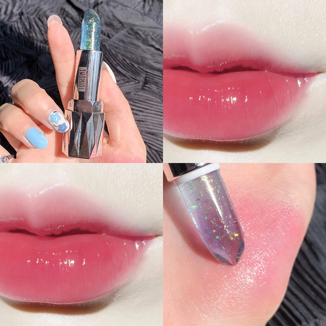 Jelly Lipstick Temperature Change Velvet Lip Gloss Moisturizing Easy To Color Lip Balm Makeup Korean Cosmetics ZR454