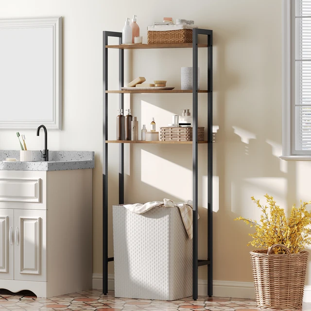 Mobile Sopra Water RELOVE - 3 Ripiani Metallo, Portaoggetti Bagno, Bianco, Risparmio Spazio - Foto 4