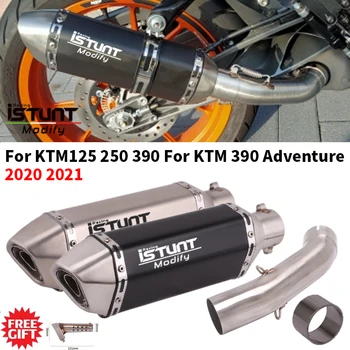 Motorcycle Exhaust System Middle Link Pipe Muffler Escape For KTM250 KTM DUKE 250 390 KTM390 Adventure ADV 2020 2021 KTM125 2021