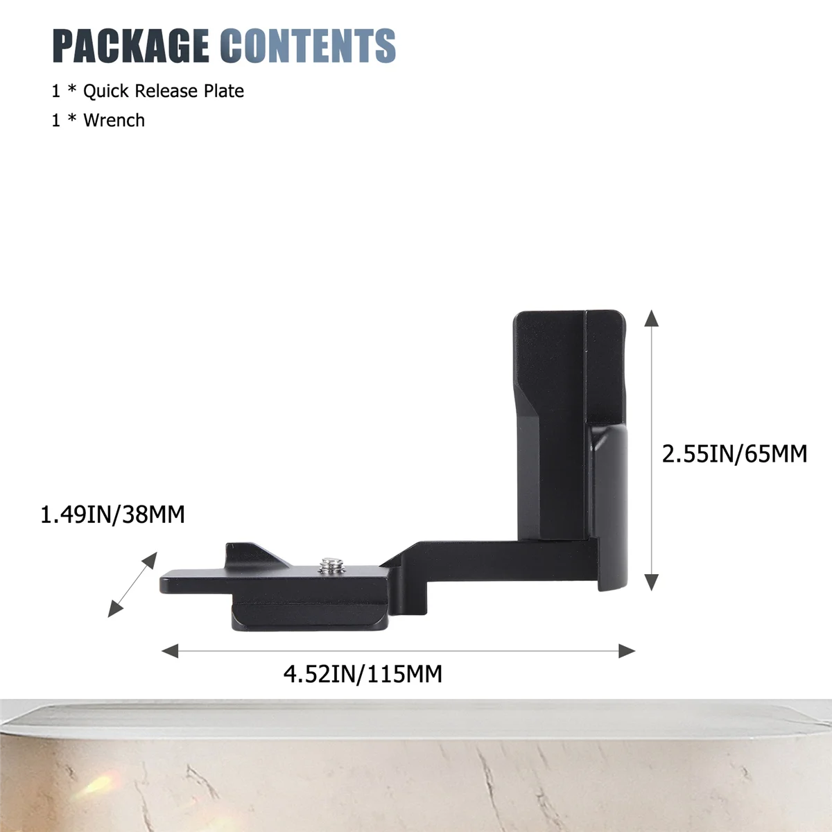 카메라 L-브래킷 플레이트, 캐논 EOS M100 M200 카메라 퀵릴리즈 플레이트, 수직 촬영 핸드 그립 거치대 보드, 블랙
