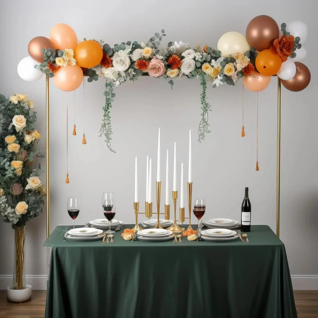 1.2m-2.6m table frame with clamp, gold metal table arch, used for weirthday, party, anniversary decoration