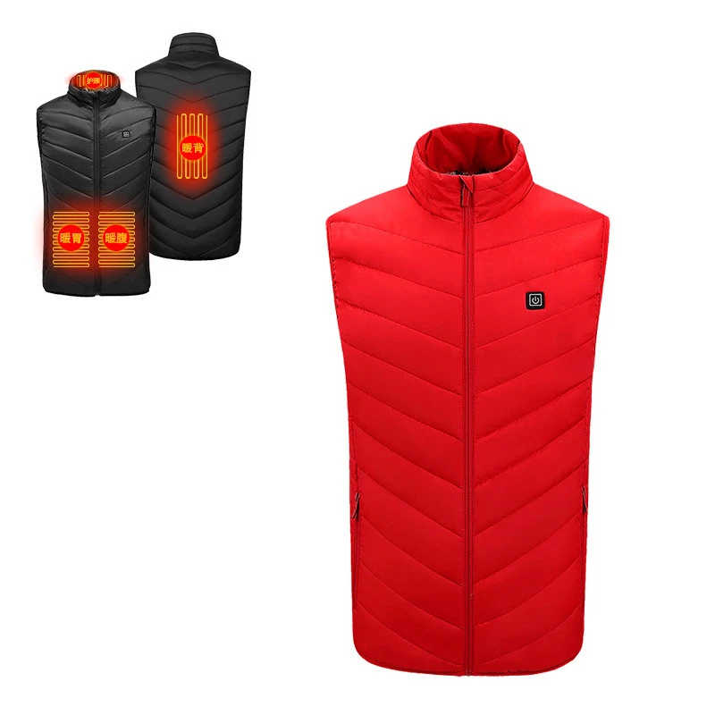 USB Heated Jacket Vest Winter Warm Hiking Outdoor Sports Men