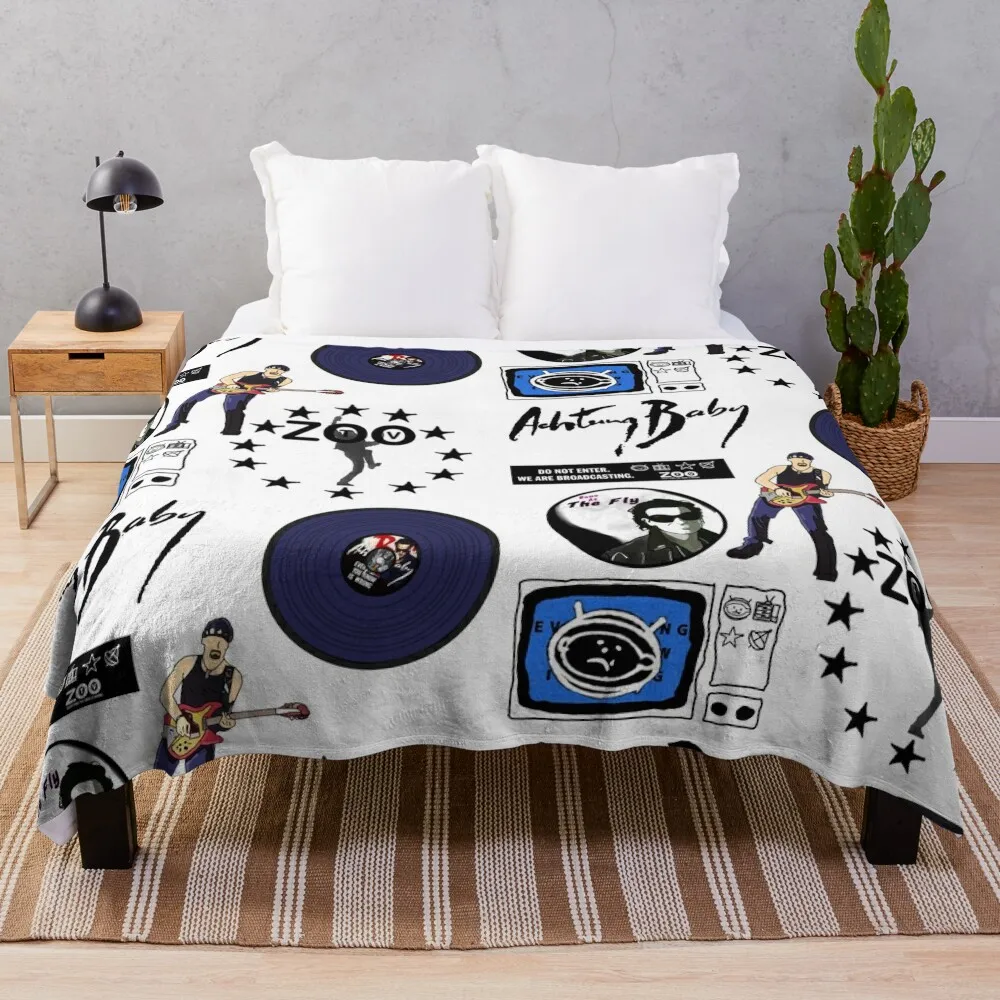 

Achtung Baby (Sticker Pack) Throw Blanket Luxury Blanket Shaggy Blanket Summer Bedding Blankets Loose Blanket