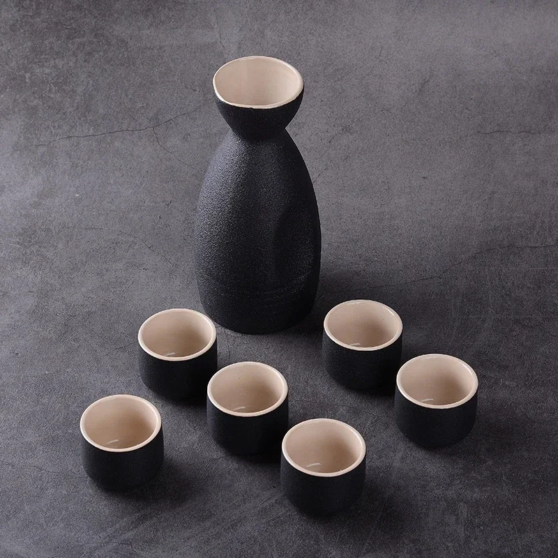7pc Traditional Ceramic Sake Cup Set Sake Sphere