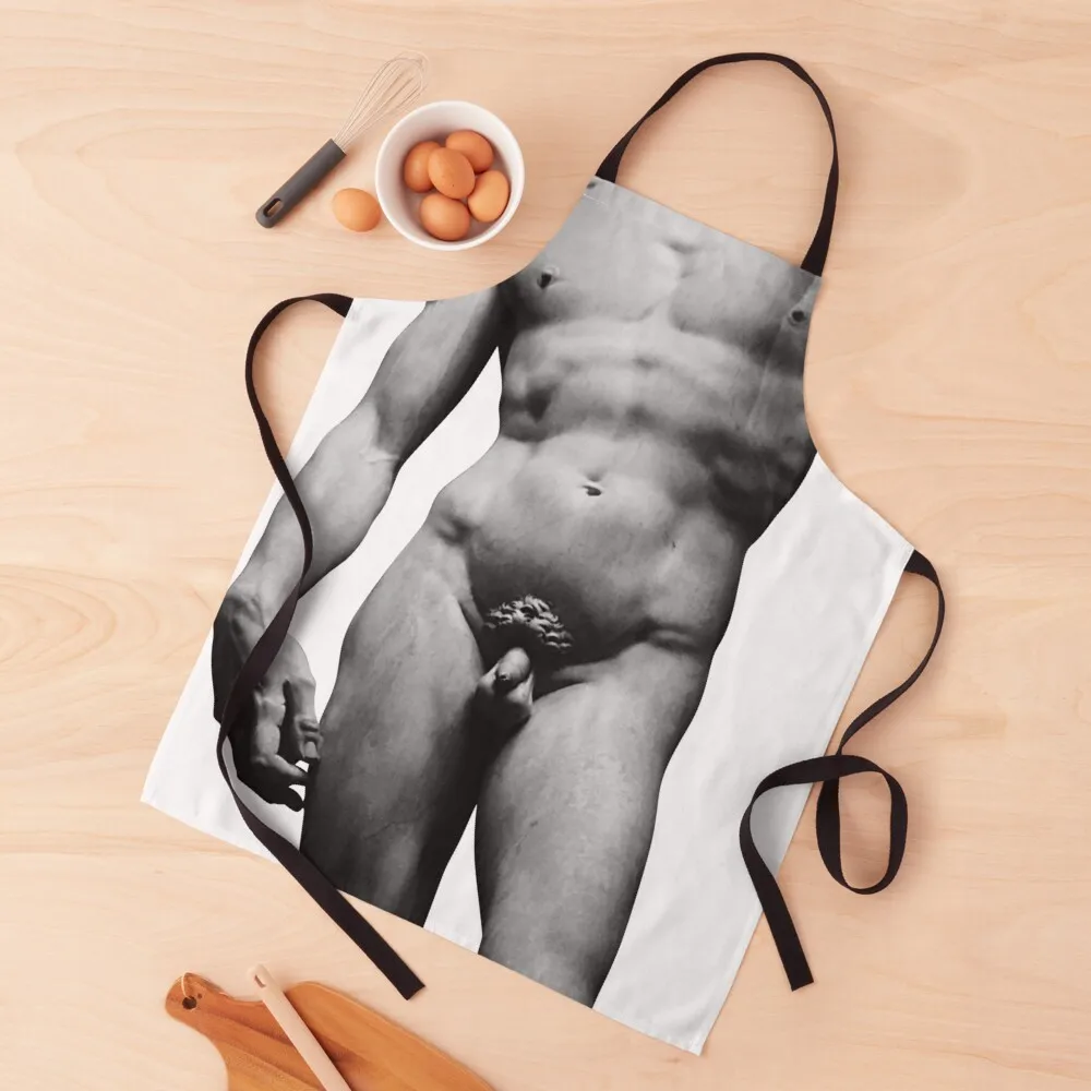 David Sculpture Apron Women's Home Clothes Kitchen For Men Apron