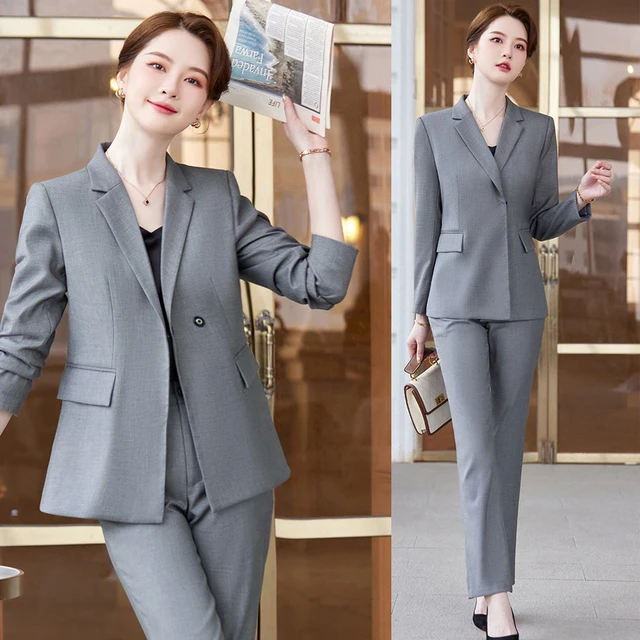 Importé - Ensemble Veste Femme Slim Haut De Gamme Avec Pantalon Gros Bas