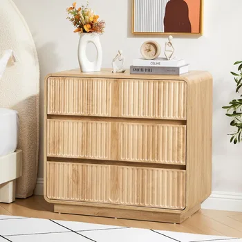 Fluted 3-Drawer Dresser 1