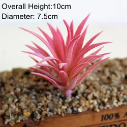 Mini Artificial Red Flocking Succulent Plant for Home and Office Decor (Mini Ling Jiao Cao)