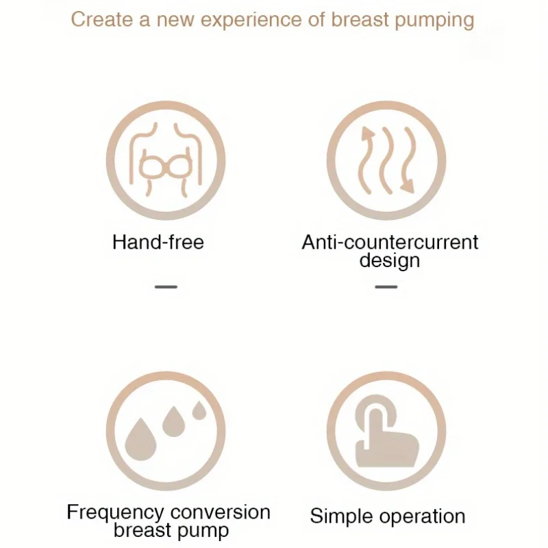Wearable Electric Fully Automatic Hands-free Large Suction Double-sided Breast Massage Breast Pump Portable Pump