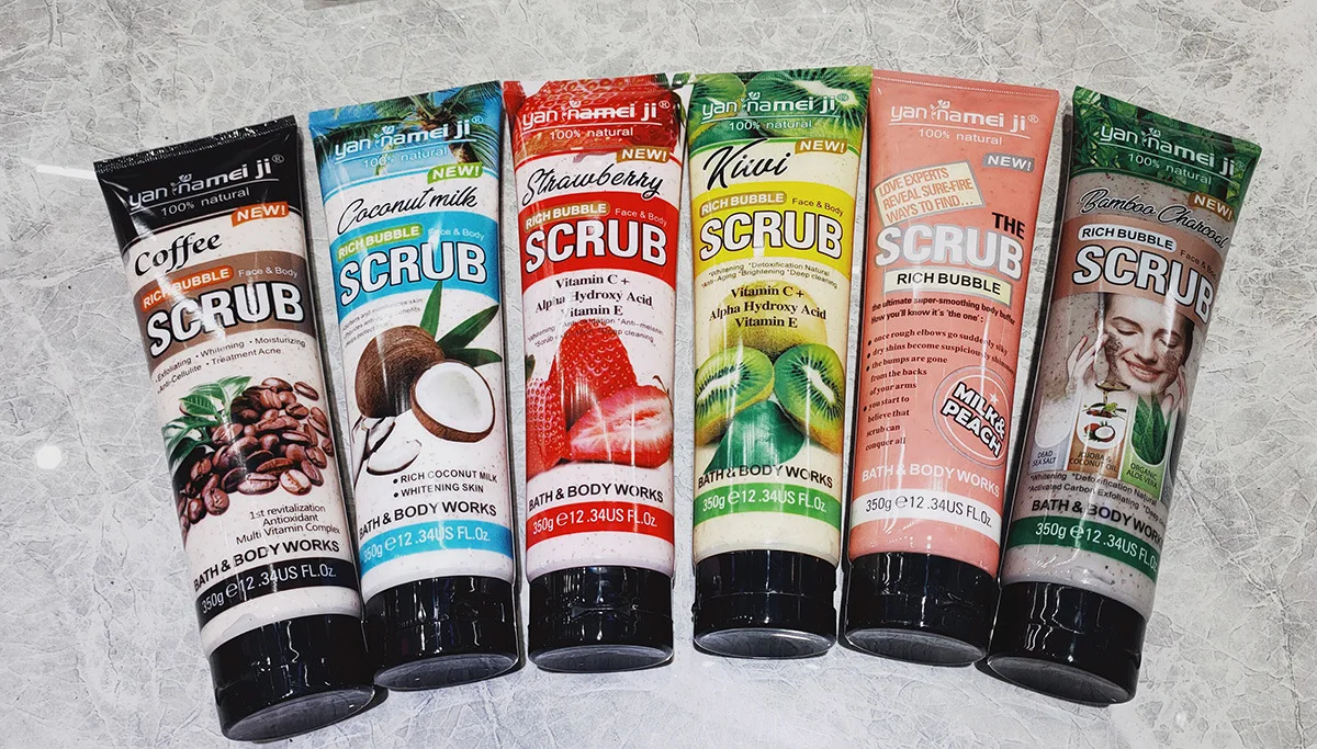 Shea Butter Facial Body Scrub Fruit Strawberry Coconut Kiwi Deep Cleansing  Exfoliating Moisturizing Cleansing Scrub Wholesale Ma