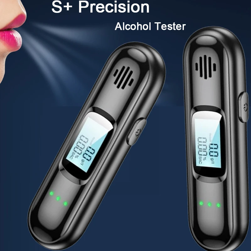 Non-Contact Alcohol Tester with LED Digital Display Alcoholmeter USB Rechargeable Accuracy Breathalyzer Diagnostic Tool