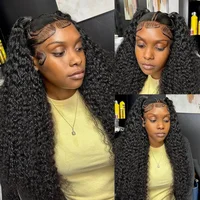 Perruques bouclées 40-42 pouces, Deep Wave, 13x4 13x6, Lace Frontal HD, Cheveux Humains, Water Wave, Perruque Lace Front 360, Remy Brésilien pour Femmes 5