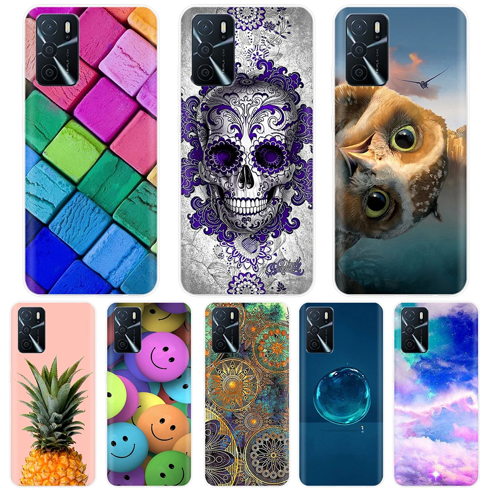 Per Oppo A54S Custodia Cute Cartoon Flower Silicone Soft Tpu Bumper Cover Protettiva In Gomma Per Oppo A54S Custodia Per Telefono A 54 S 54 S