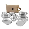 NOBANA Outdoor Portable Plates Camping Dinnerware Set with Polished Utensils Easy-to-clean Plates Camping Cooking Accessories 1