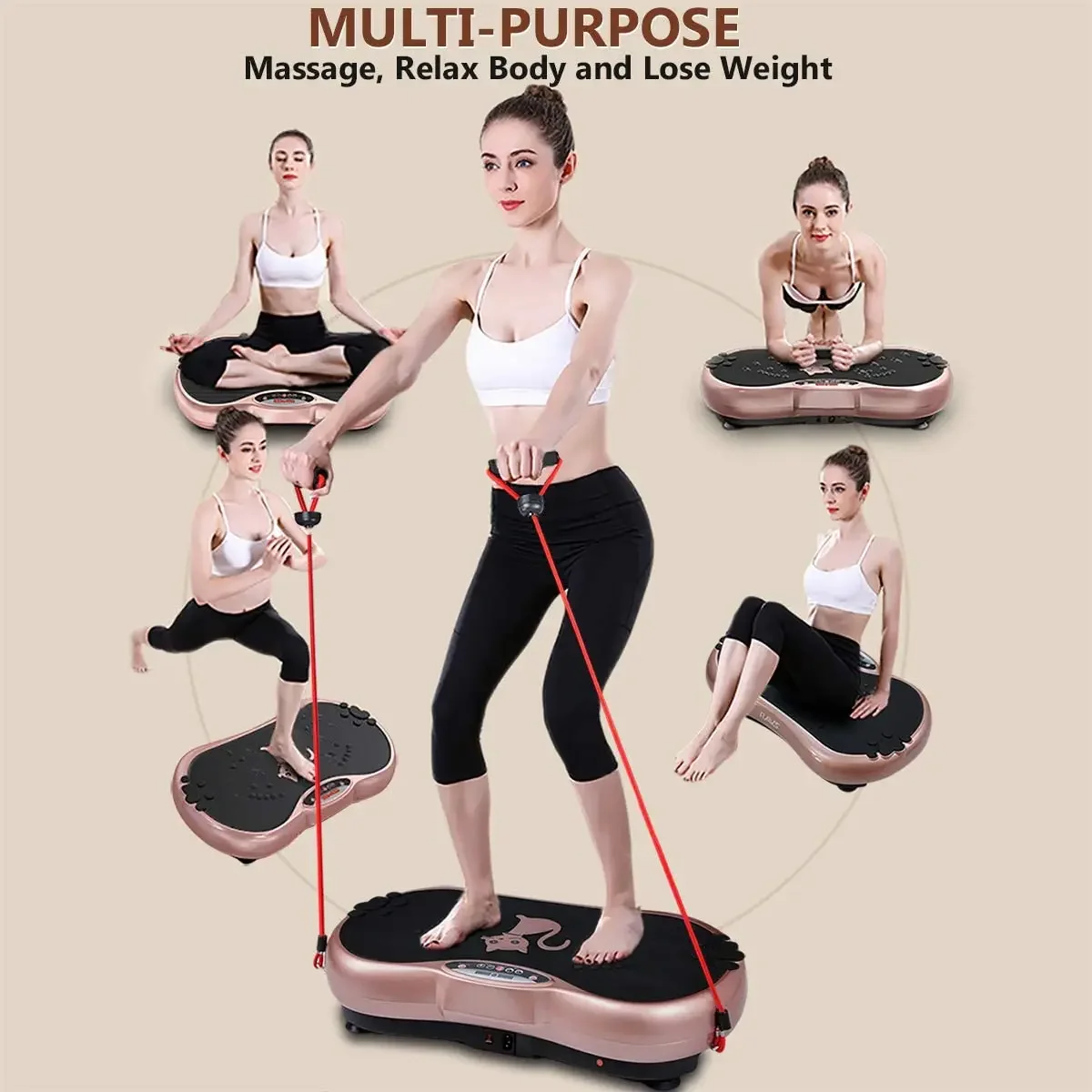 New Design Flat Whole Body Exercise Vibration Fitness Vibration Machine Slim Exercise Platform