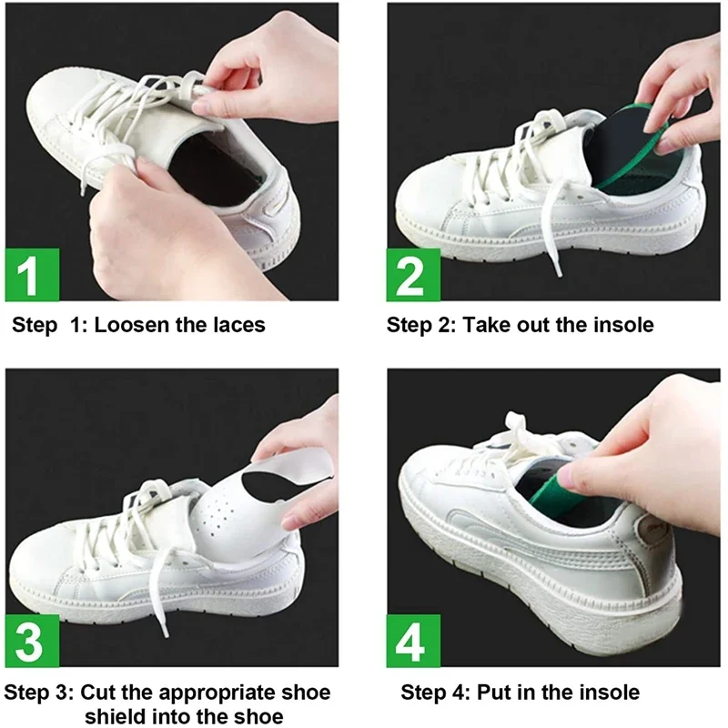 Crease Protector Shoe Anti Crease Bending Crack Toe Cap Support Shoe Stretcher Lightweight Keeping Shield Sneakers 1 Pair